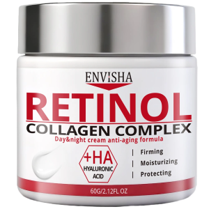 ENVISHA Crema Facial de Retinol y Colágeno Antiedad Antiarrugas Hidratación Profunda Iluminadora