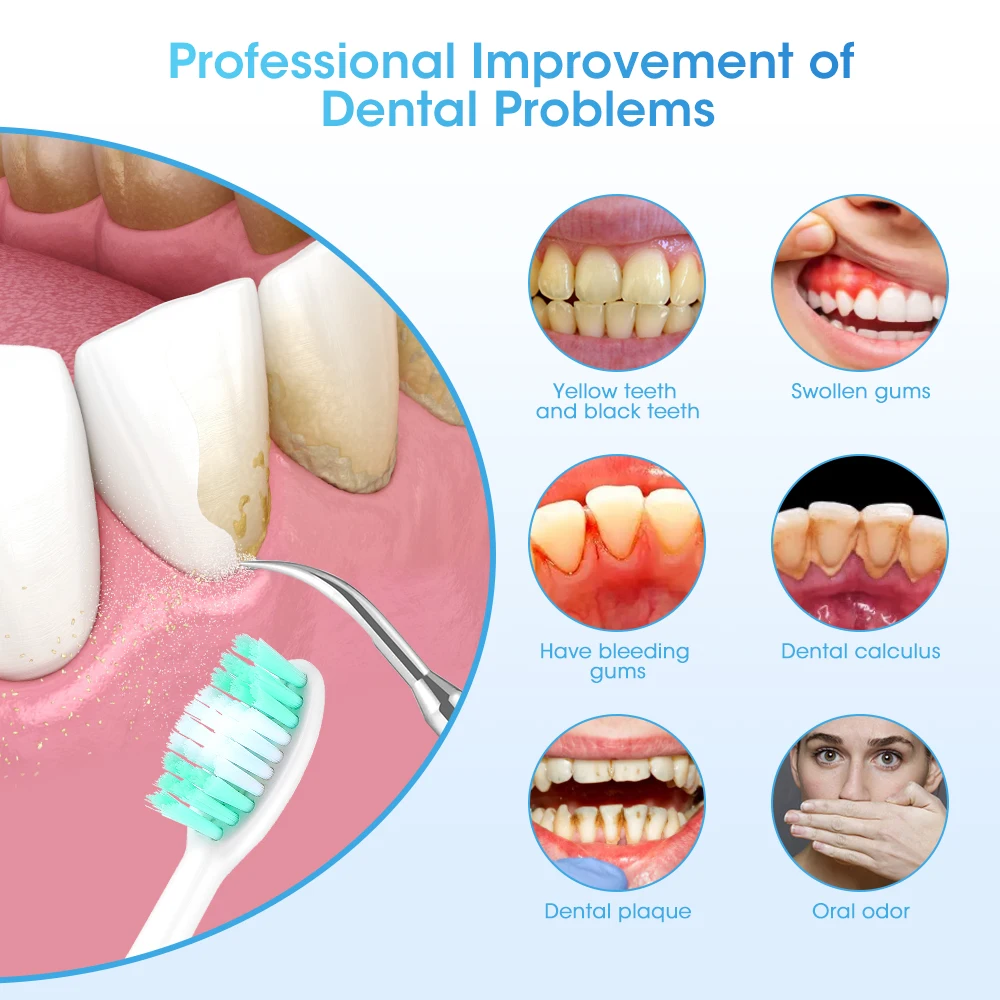 Blanqueador Dental Eléctrico Elimina Sarro y Manchas de Café Cepillo Sónico de Alta Frecuencia - Imagen 5
