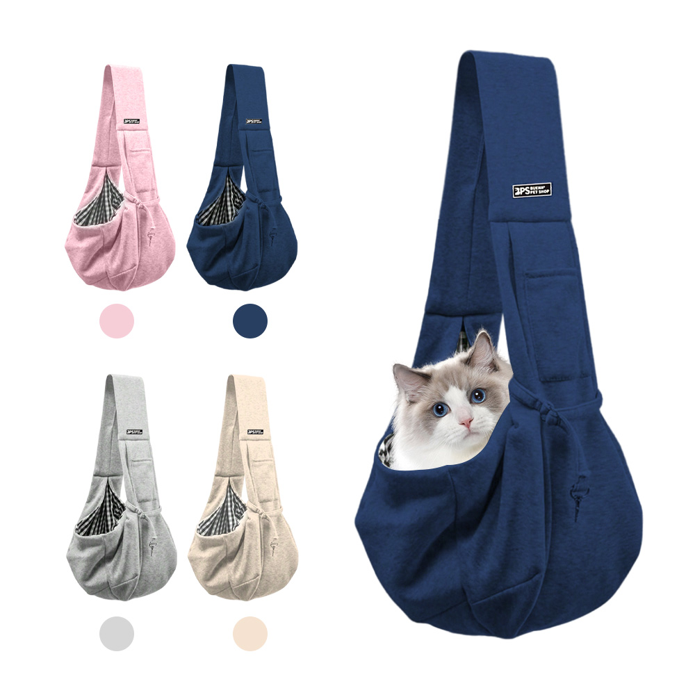 Transportín bandolera de algodón para perros y gatos pequeños - Imagen 2