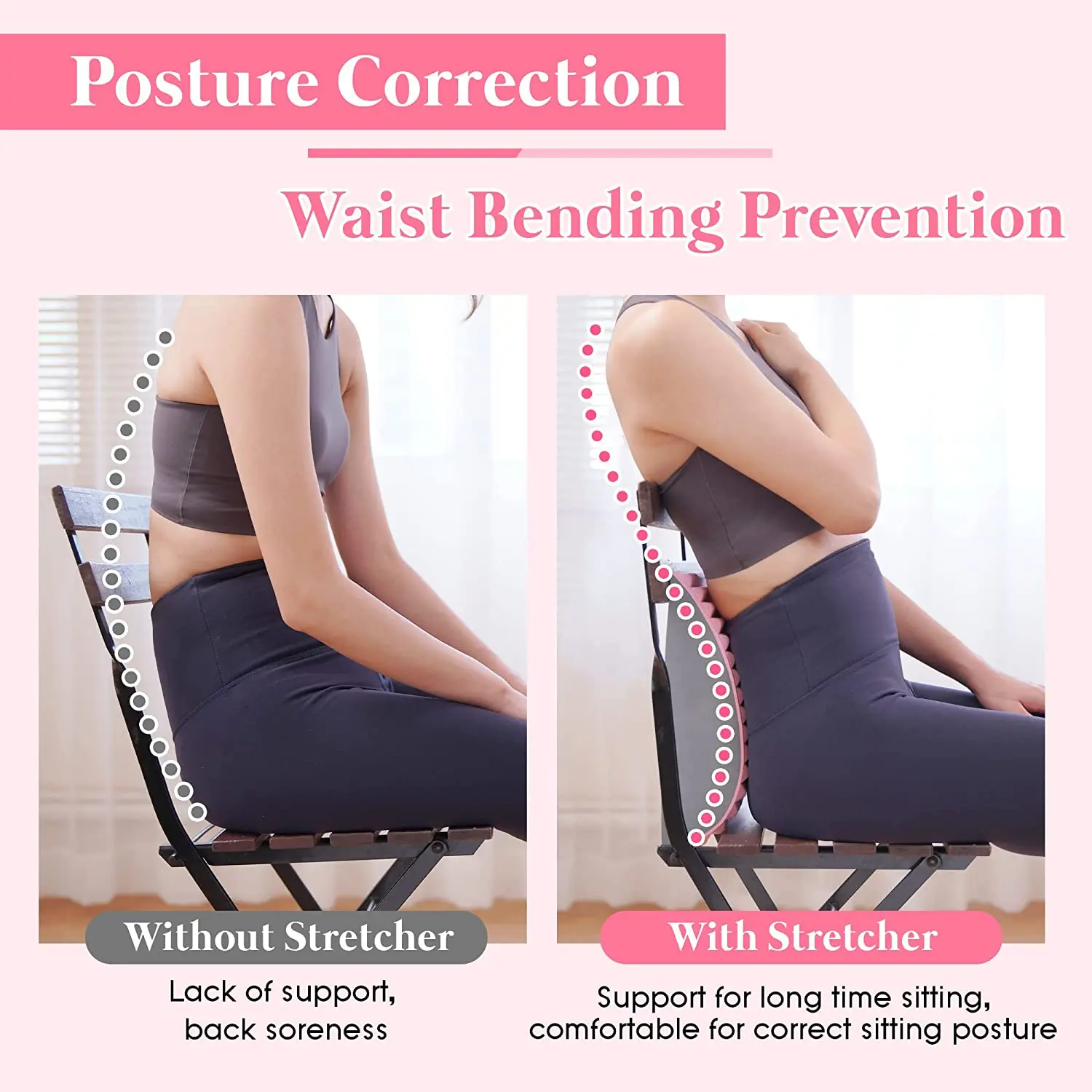 Almohada Estiradora Lumbar Alivio del Dolor de Espalda Baja Soporte para Hernia Discal y Postura - Imagen 4