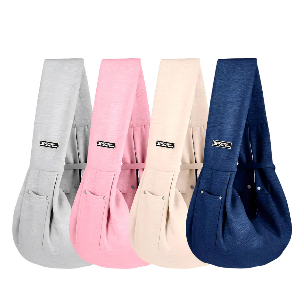 Transportín bandolera de algodón para perros y gatos pequeños - Imagen 4