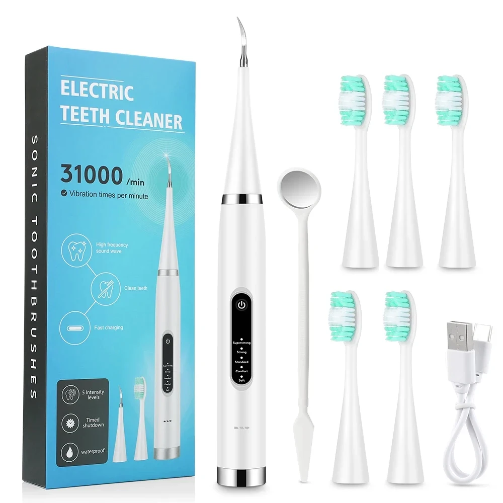 Blanqueador Dental Eléctrico Elimina Sarro y Manchas de Café Cepillo Sónico de Alta Frecuencia - Imagen 10