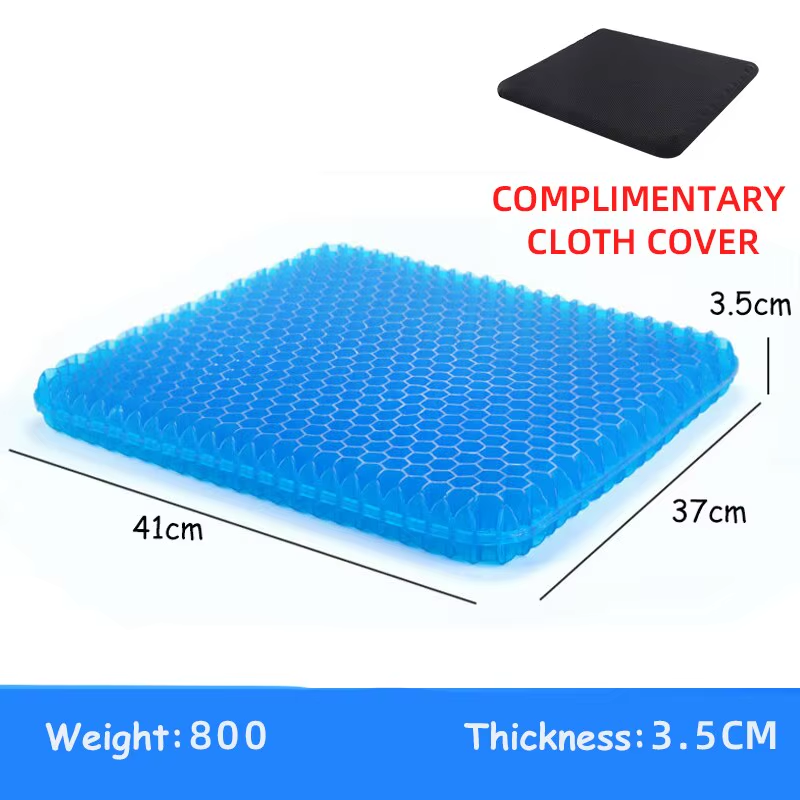 Cojín de Gel Transpirable Panal de Abeja Alivio de Presión Dolor de Espalda y Coxis para Oficina, Silla de Ruedas y Coche - Imagen 9