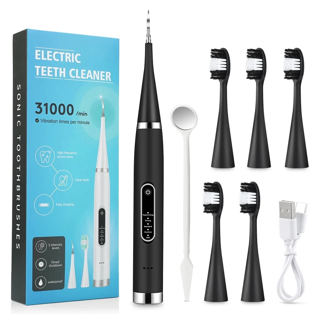 Blanqueador Dental Eléctrico Elimina Sarro y Manchas de Café Cepillo Sónico de Alta Frecuencia - Imagen 12