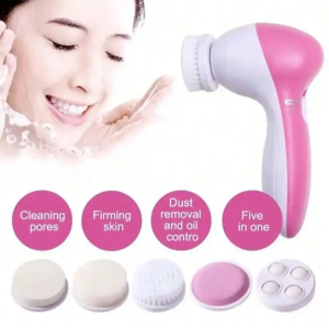Cepillo facial eléctrico 5 en 1 para limpieza y masaje