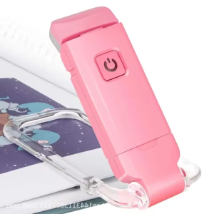 Lámpara de lectura LED recargable por USB con clip para libros