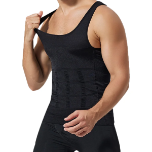 Camiseta Reductora de Compresión para Hombre Control de Pecho y Abdomen Faja Moldeadora Gimnasio