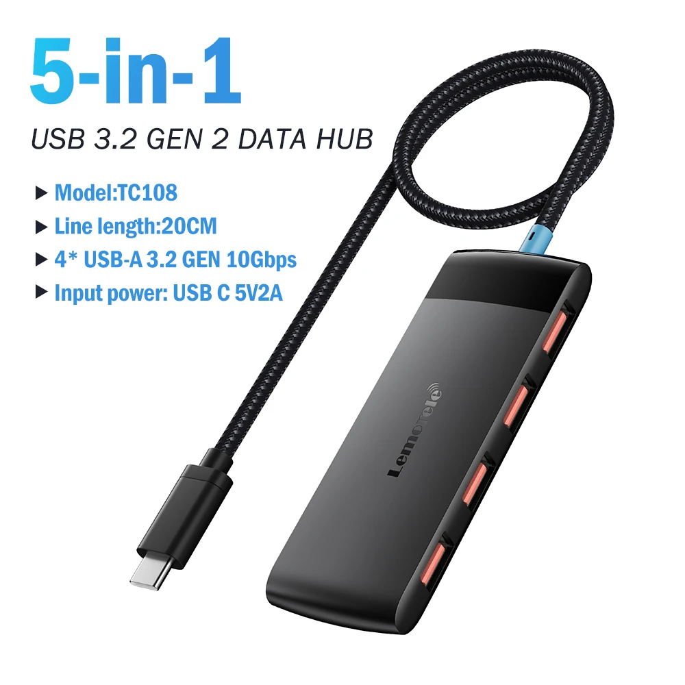 Concentrador USB 3.0 de 4 puertos con conexión USB-C o USB-A - Imagen 19
