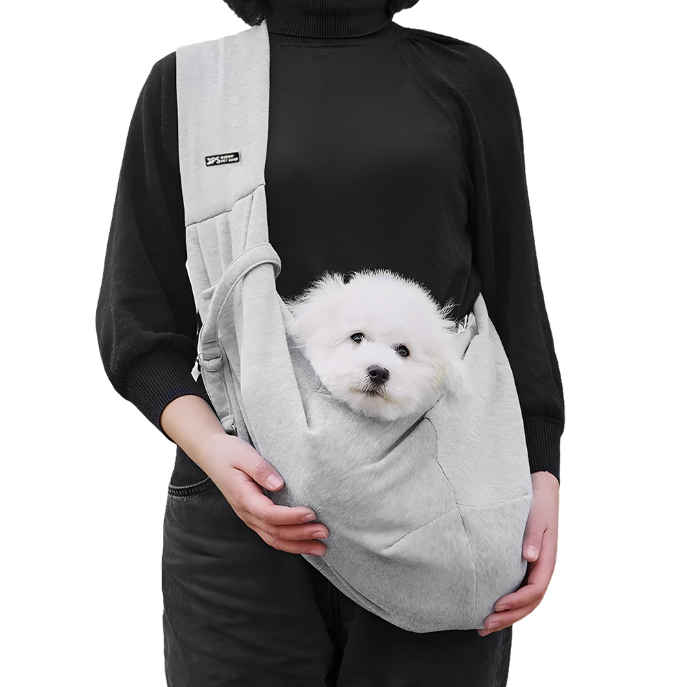 Transportín bandolera de algodón para perros y gatos pequeños - Imagen 5