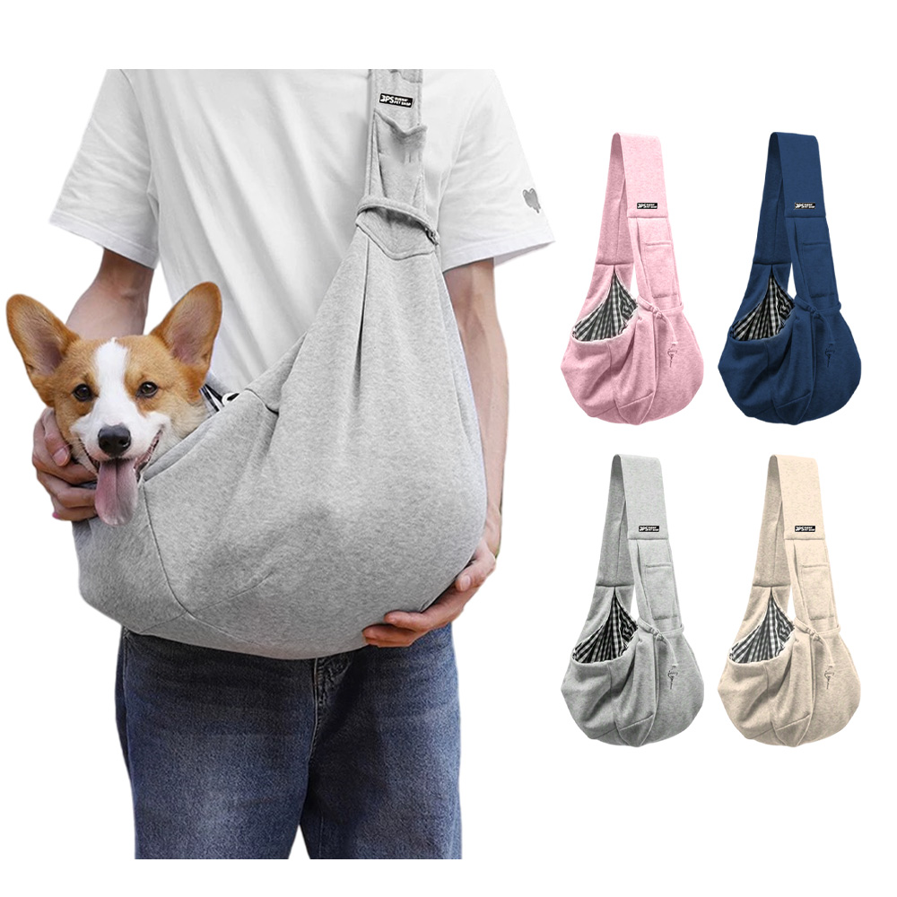 Transportín bandolera de algodón para perros y gatos pequeños - Imagen 6