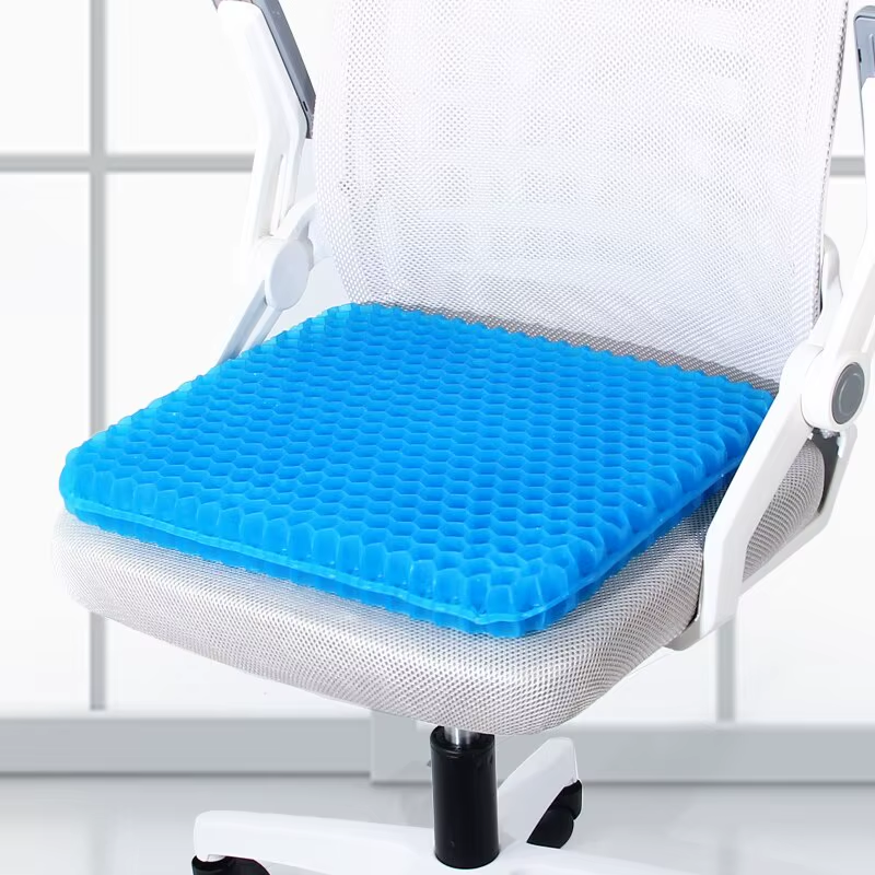 Cojín de Gel Transpirable Panal de Abeja Alivio de Presión Dolor de Espalda y Coxis para Oficina, Silla de Ruedas y Coche - Imagen 4
