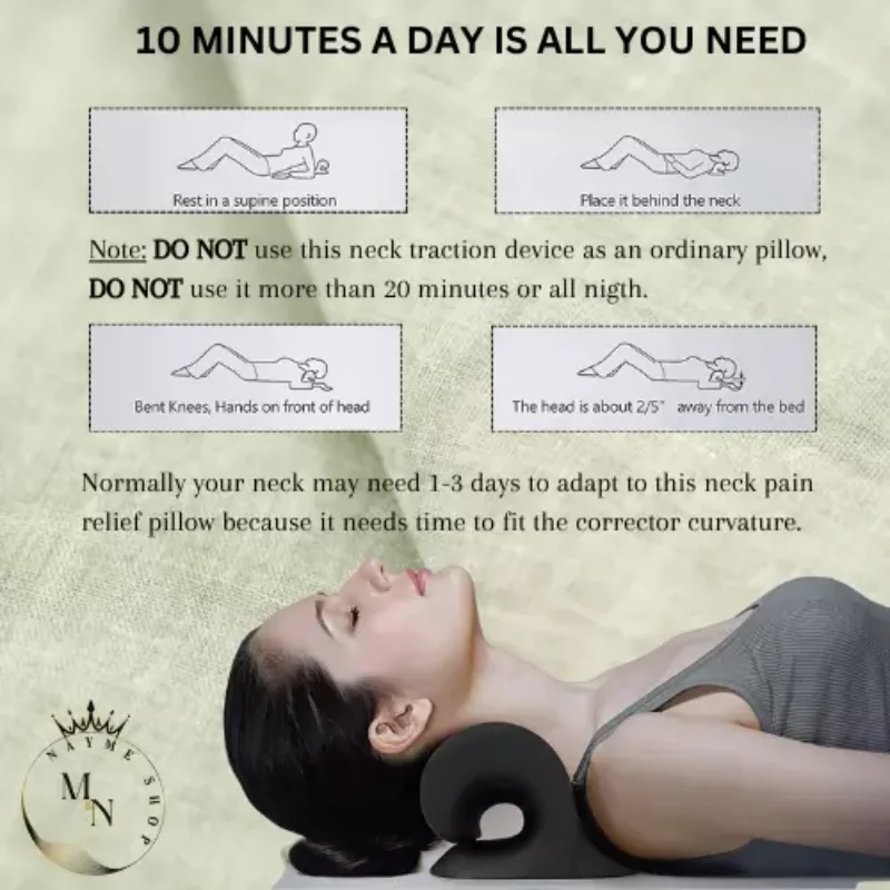 Almohada de tracción cervical para cuello y hombros - Imagen 3