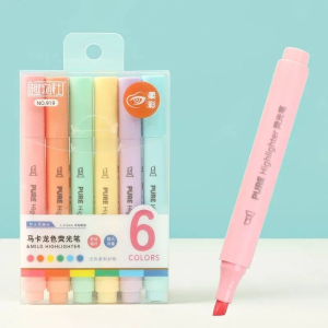 Pack de marcadores fluorescentes pastel para subrayar, 6 o 18 unidades