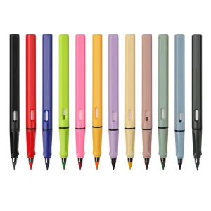 Set de 12 lápices eternos de colores sin tinta para dibujo