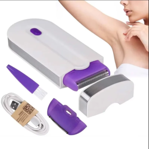 Kit Profesional de Depilación Indolora Mini Depiladora USB Recargable para Cuerpo, Rostro y Piernas