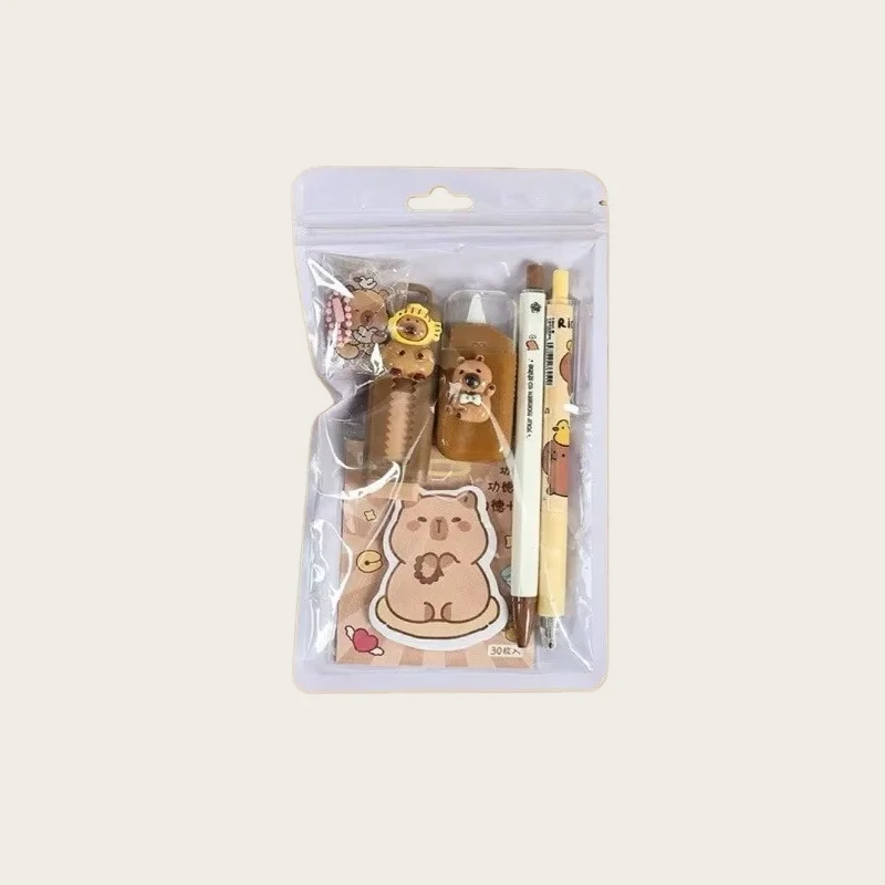 Set de papelería Capibara de 7 piezas para colegio, estudio y regalo - Imagen 8