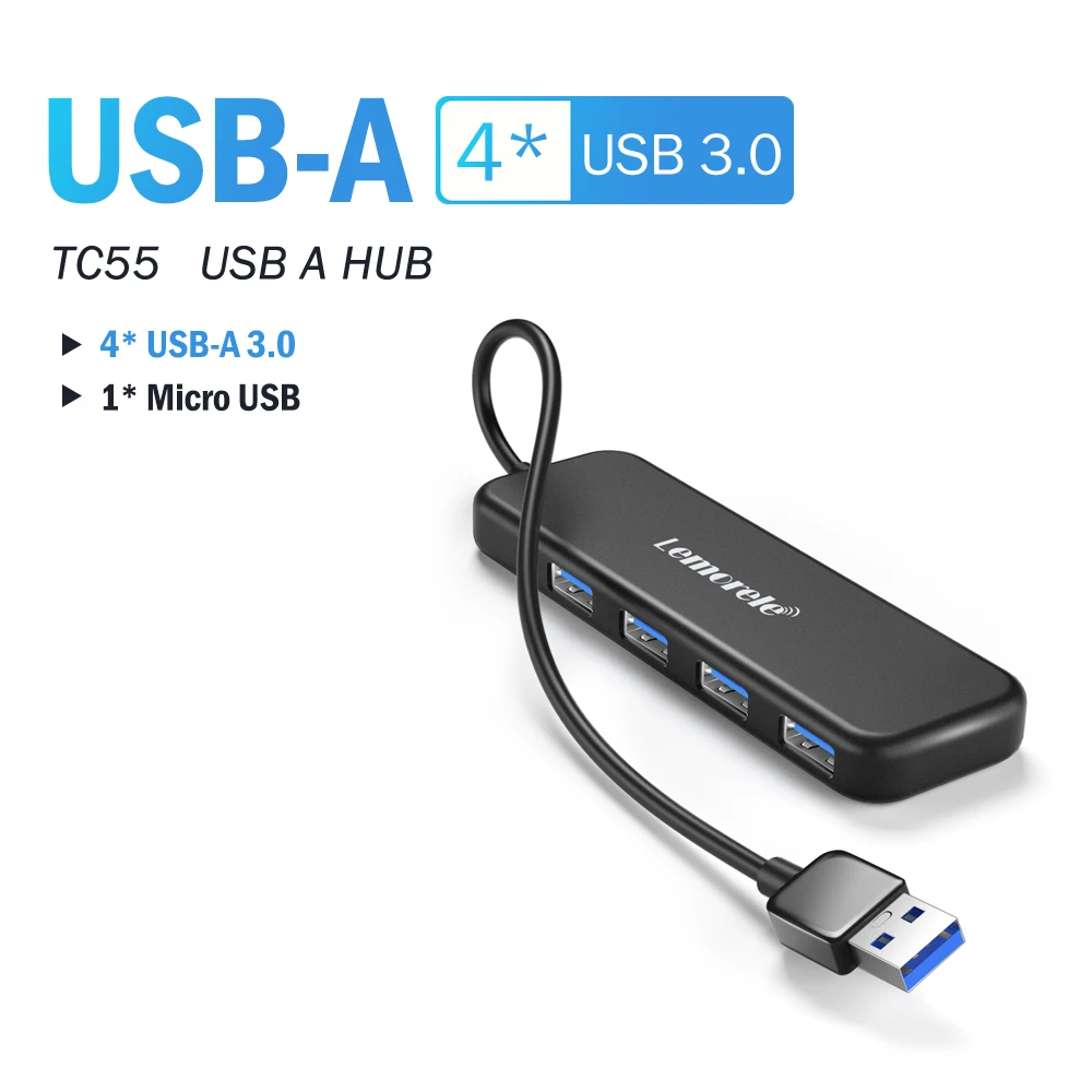 Concentrador USB 3.0 de 4 puertos con conexión USB-C o USB-A - Imagen 10