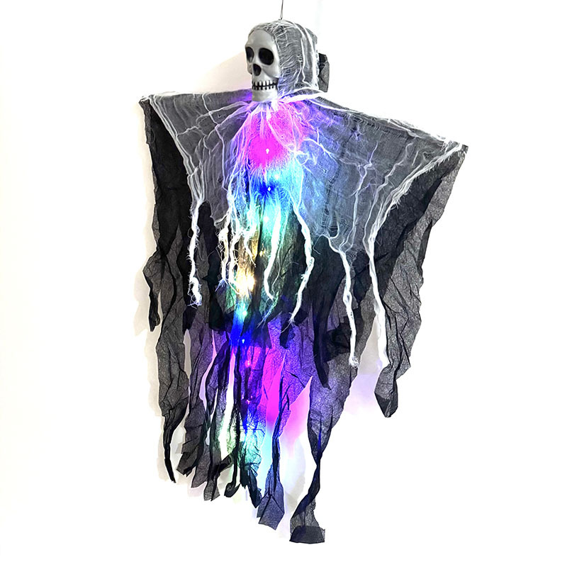 Fantasma colgante de Halloween con luz, 85 cm - Imagen 12