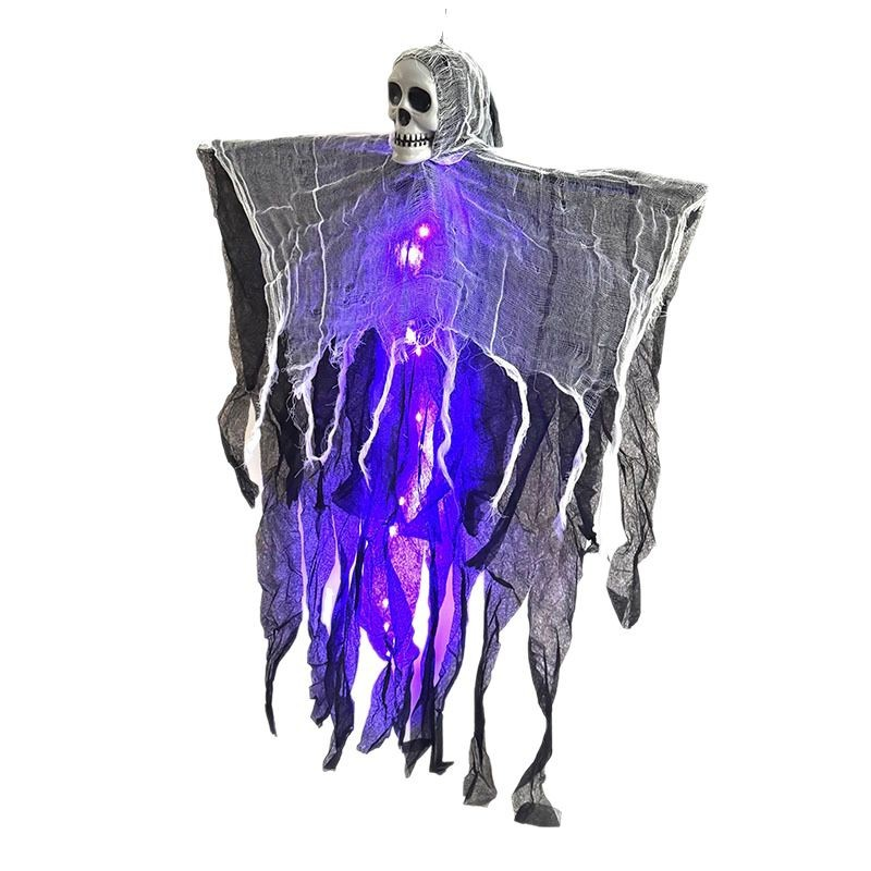 Fantasma colgante de Halloween con luz, 85 cm - Imagen 9