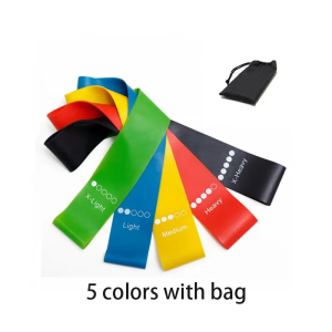 Set de 5 bandas elásticas de resistencia para fitness y yoga
