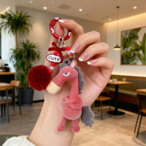 Llavero de peluche decorativo para bolso y mochila
